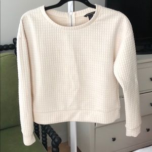 Cream Banana Republic quilted top size small